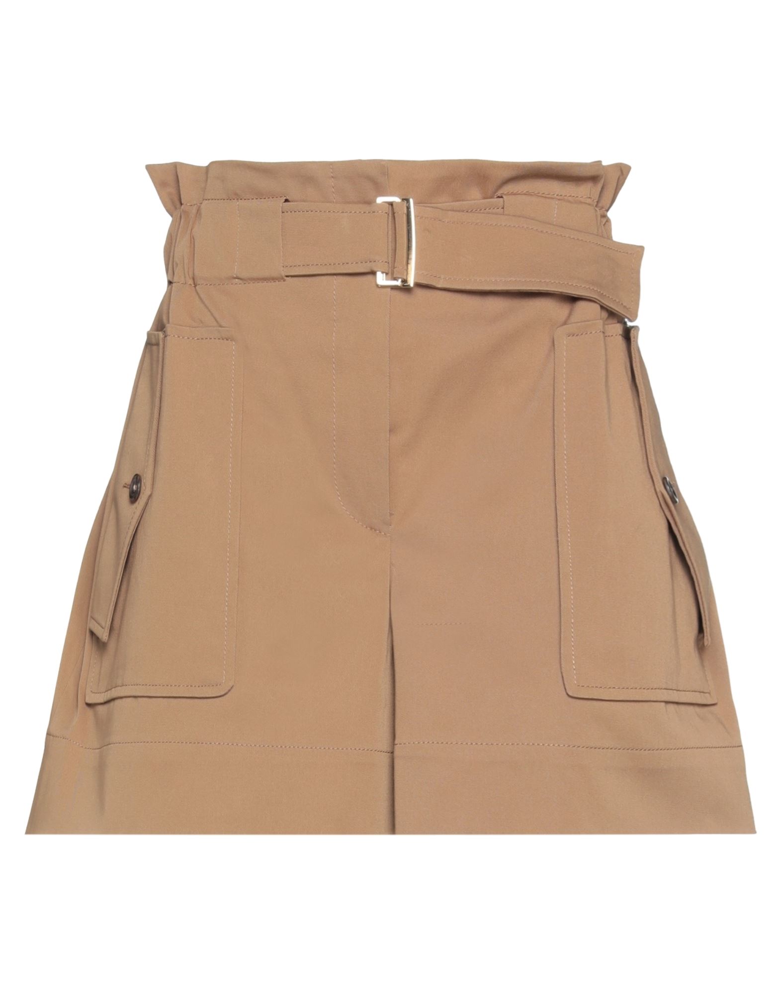 Alberta Ferretti Woman Shorts & Bermuda Shorts Camel Size 10 Cotton, Elastane In Beige