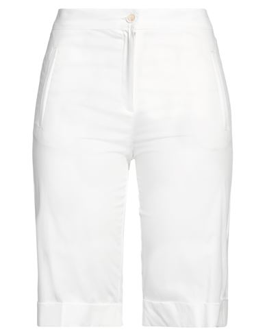 Diana Gallesi Woman Shorts & Bermuda Shorts White Size 4 Cotton, Elastane