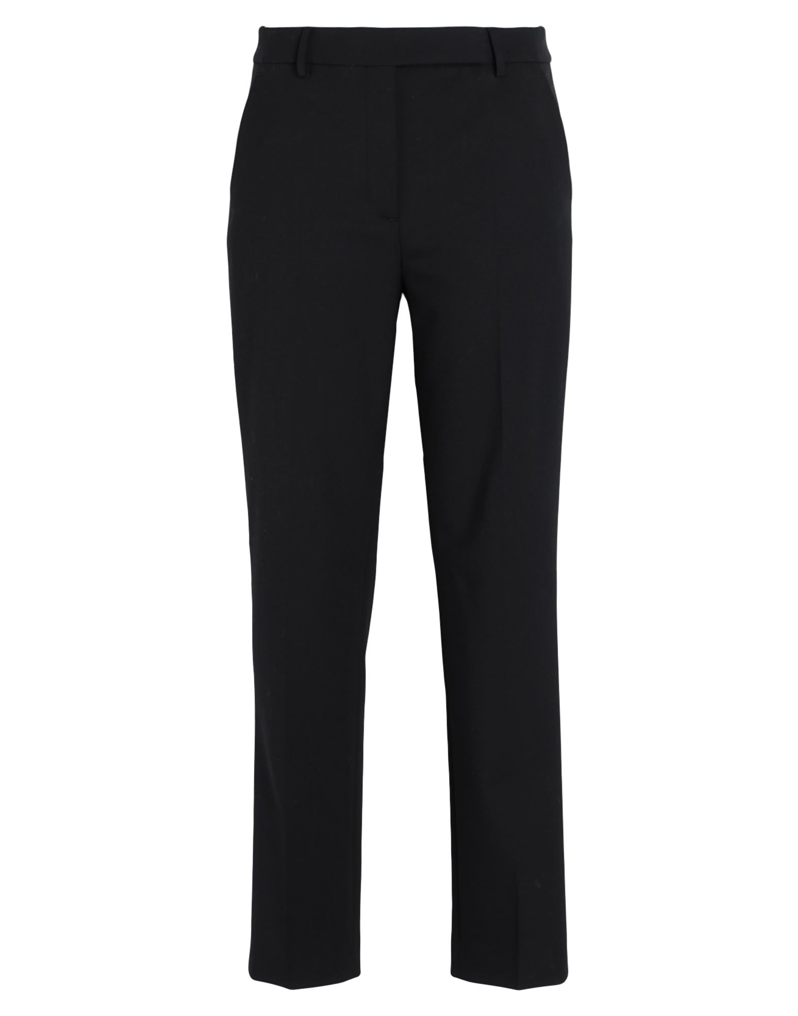 Karl Lagerfeld Satin Panel Tailored Pants Woman Pants Black Size 8 Recycled Polyester, Wool, Elastan