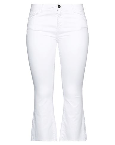 Lab Anna Rachele Woman Cropped Pants White Size 6 Cotton, Elastane
