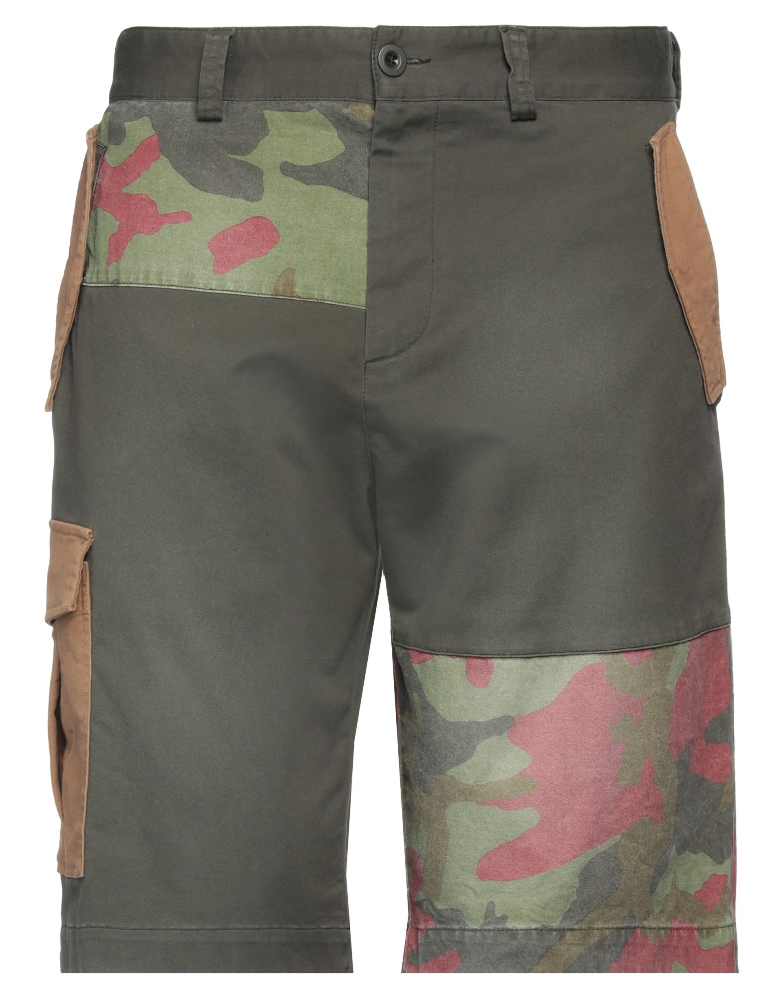 Manuel Ritz Man Shorts & Bermuda Shorts Military Green Size 32 Cotton, Elastane