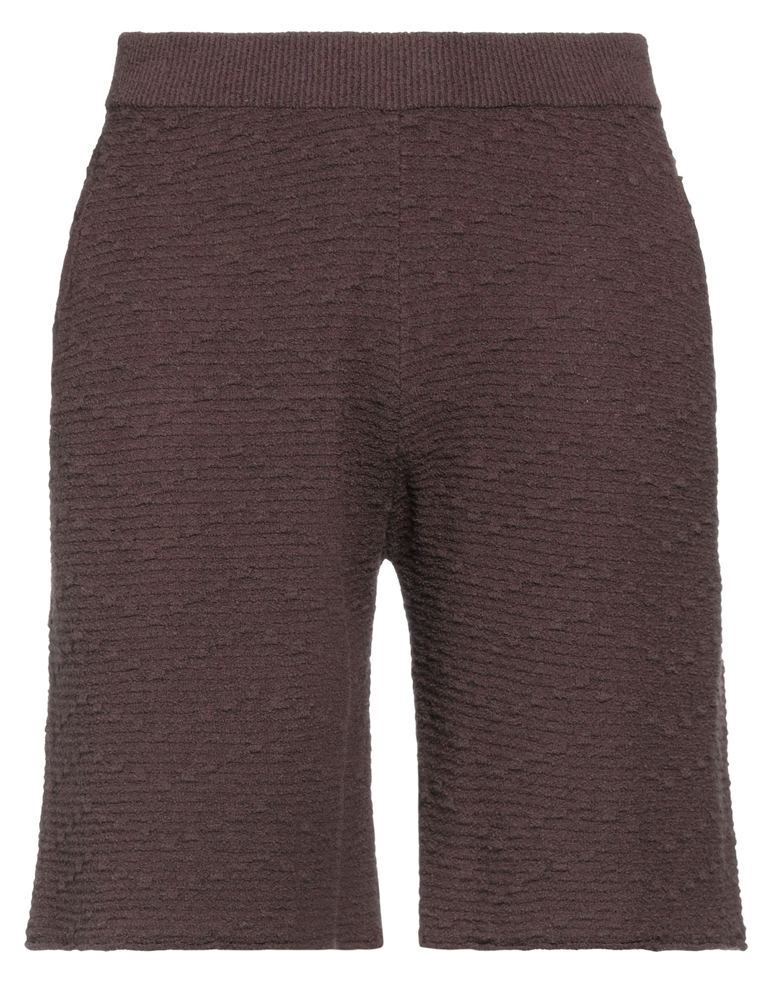 Daniele Fiesoli Man Shorts & Bermuda Shorts Dark Brown Size L Organic Cotton, Recycled Polyamide