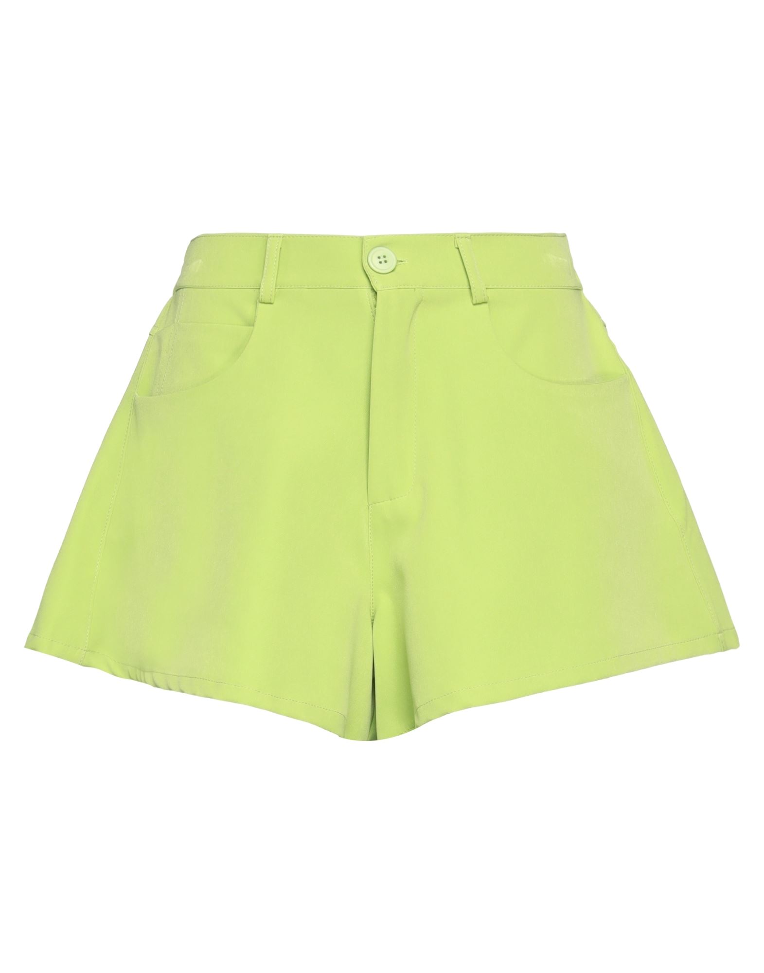 Shop Vanessa Scott Woman Shorts & Bermuda Shorts Green Size M Polyester, Elastane