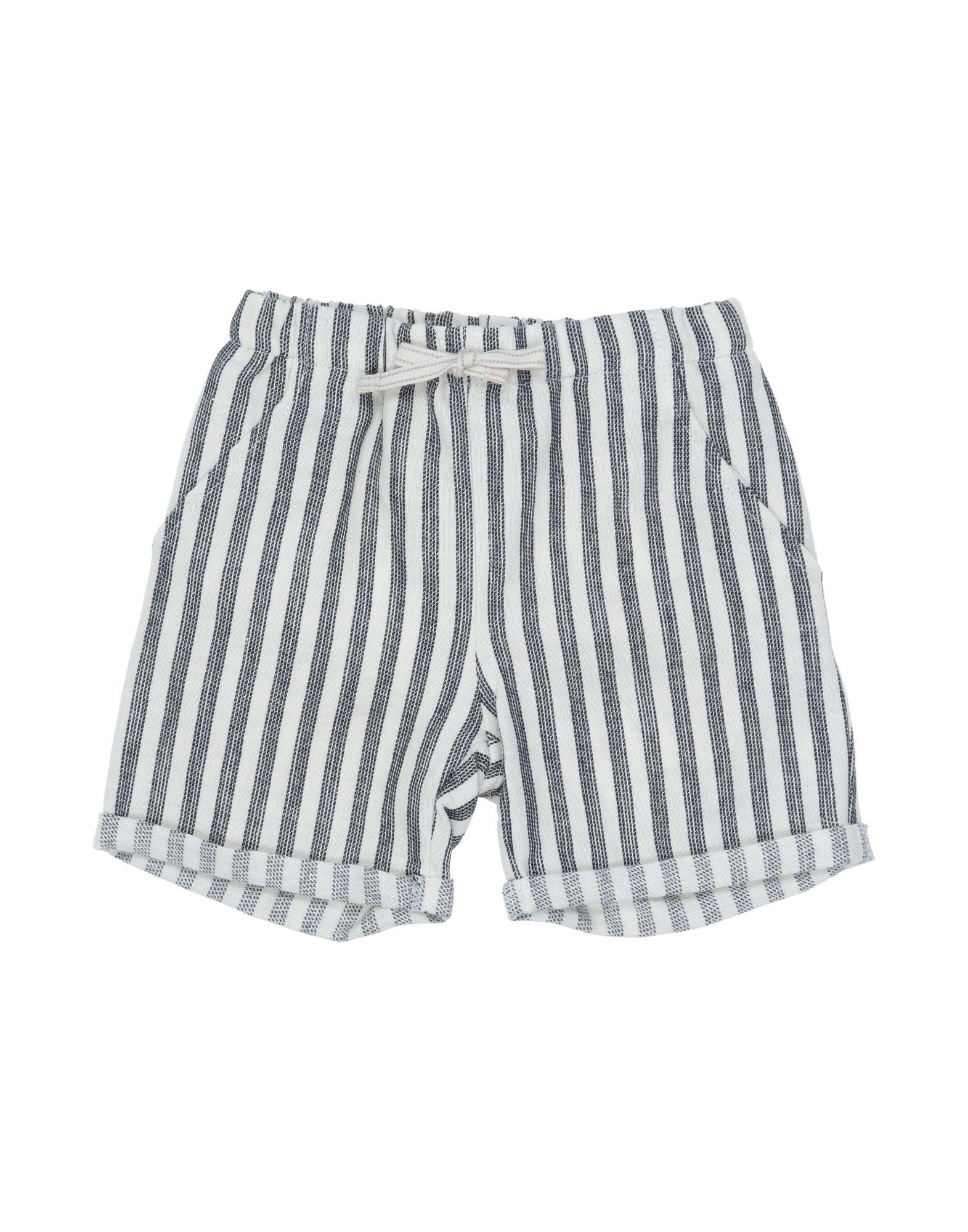 Aletta Kids'  Newborn Girl Shorts & Bermuda Shorts Ivory Size 3 Linen, Cotton, Elastane In White