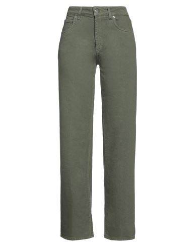 Dondup Woman Pants Military Green Size 26 Cotton, Elastane