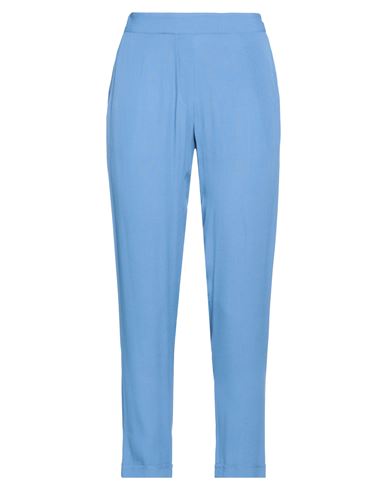 Lanacaprina Woman Pants Azure Size 6 Viscose In Blue