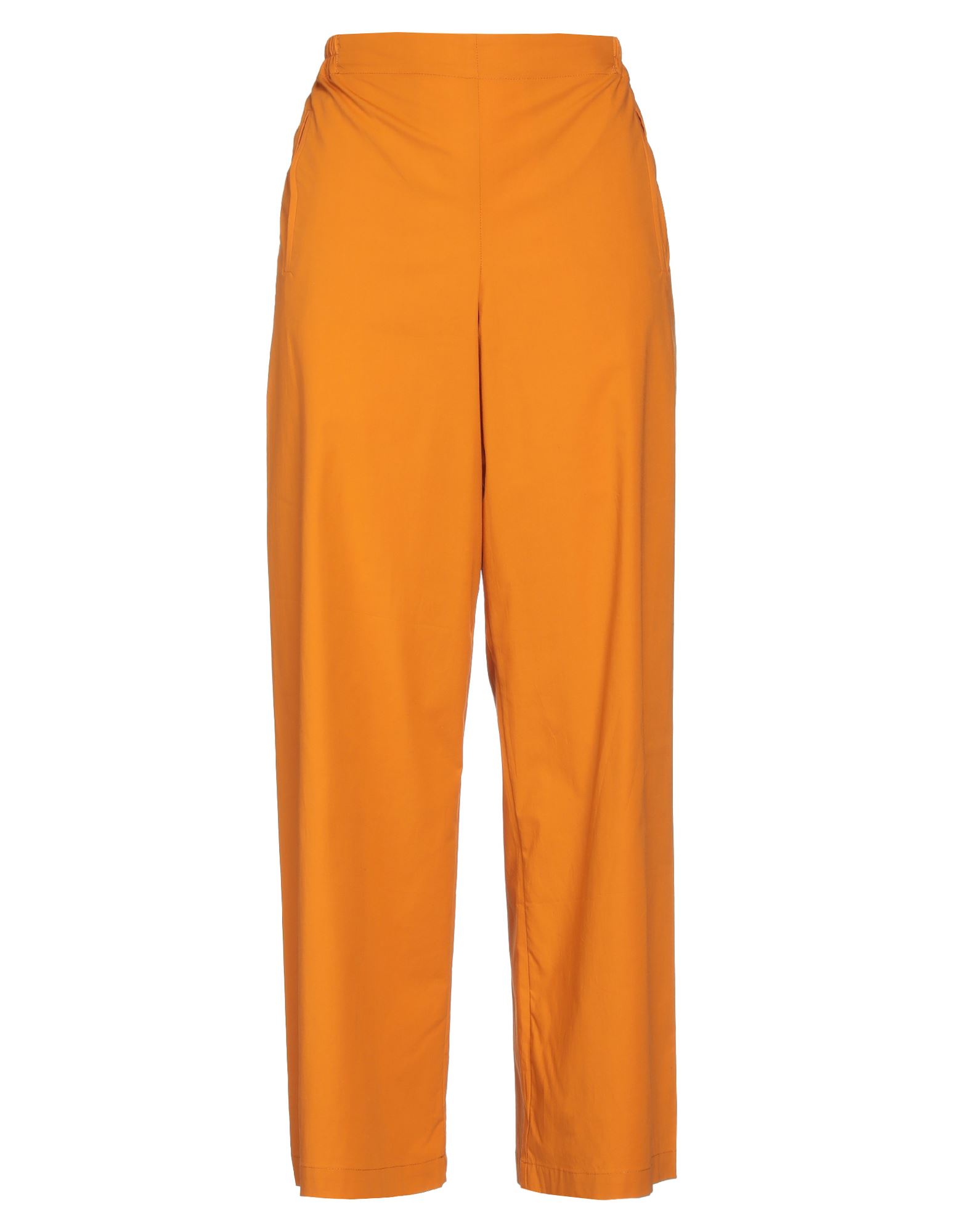 Shop Niū Woman Pants Orange Size M Cotton, Elastane