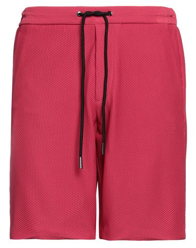 Giorgio Armani Man Shorts & Bermuda Shorts Brick Red Size 40 Polyamide, Elastane