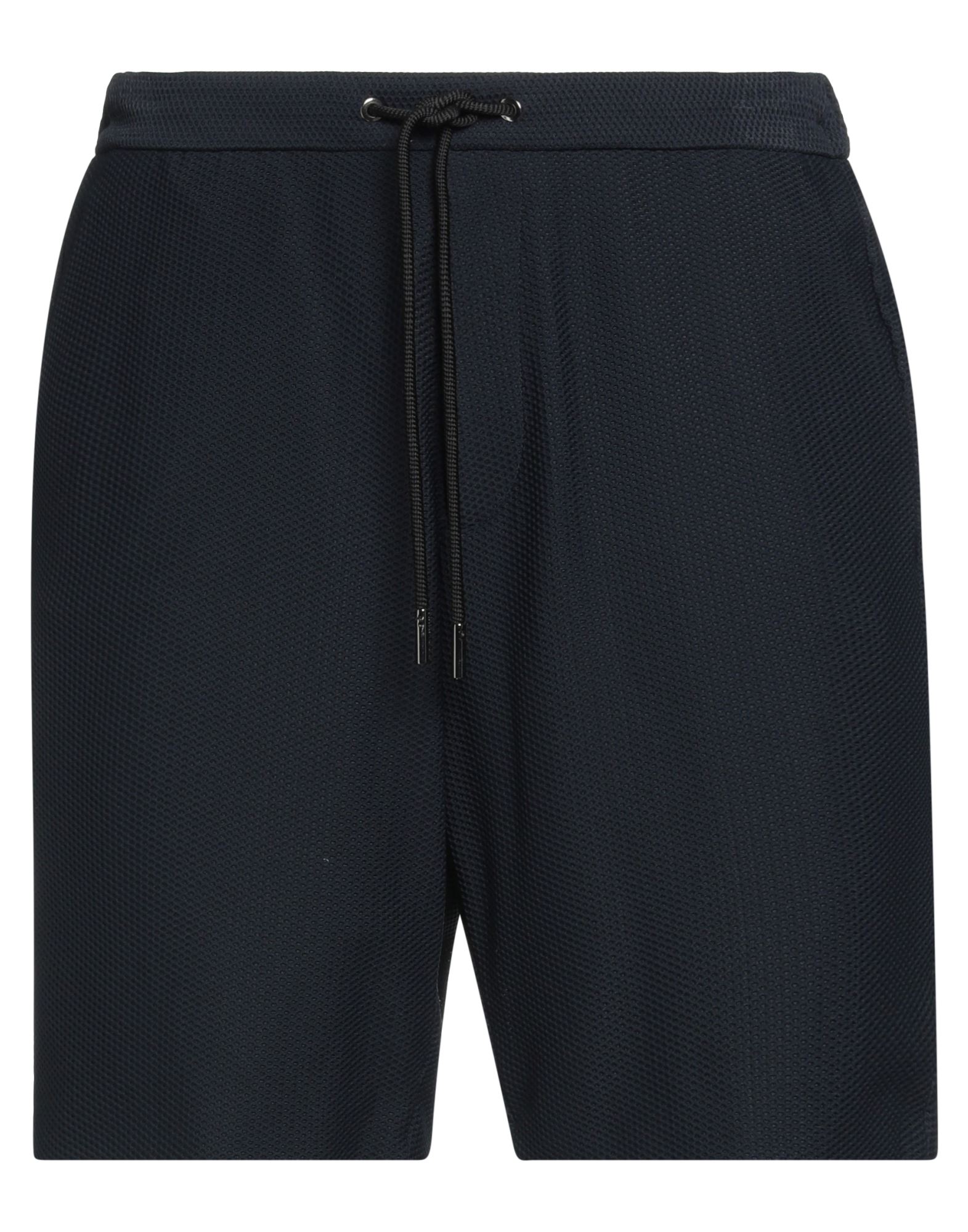 Shop Giorgio Armani Man Shorts & Bermuda Shorts Midnight Blue Size 36 Polyamide, Elastane