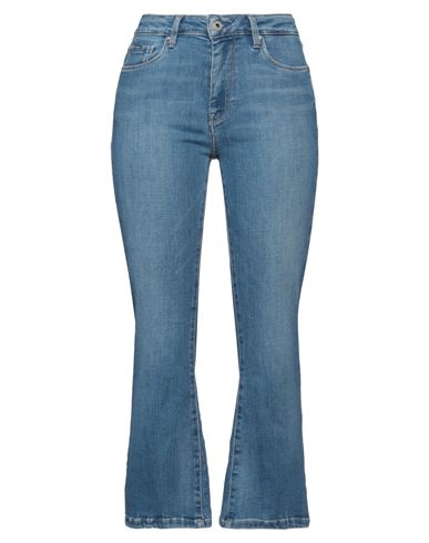 PEPE JEANS PEPE JEANS WOMAN JEANS BLUE SIZE 31 PAPER, POLYESTER, ELASTANE