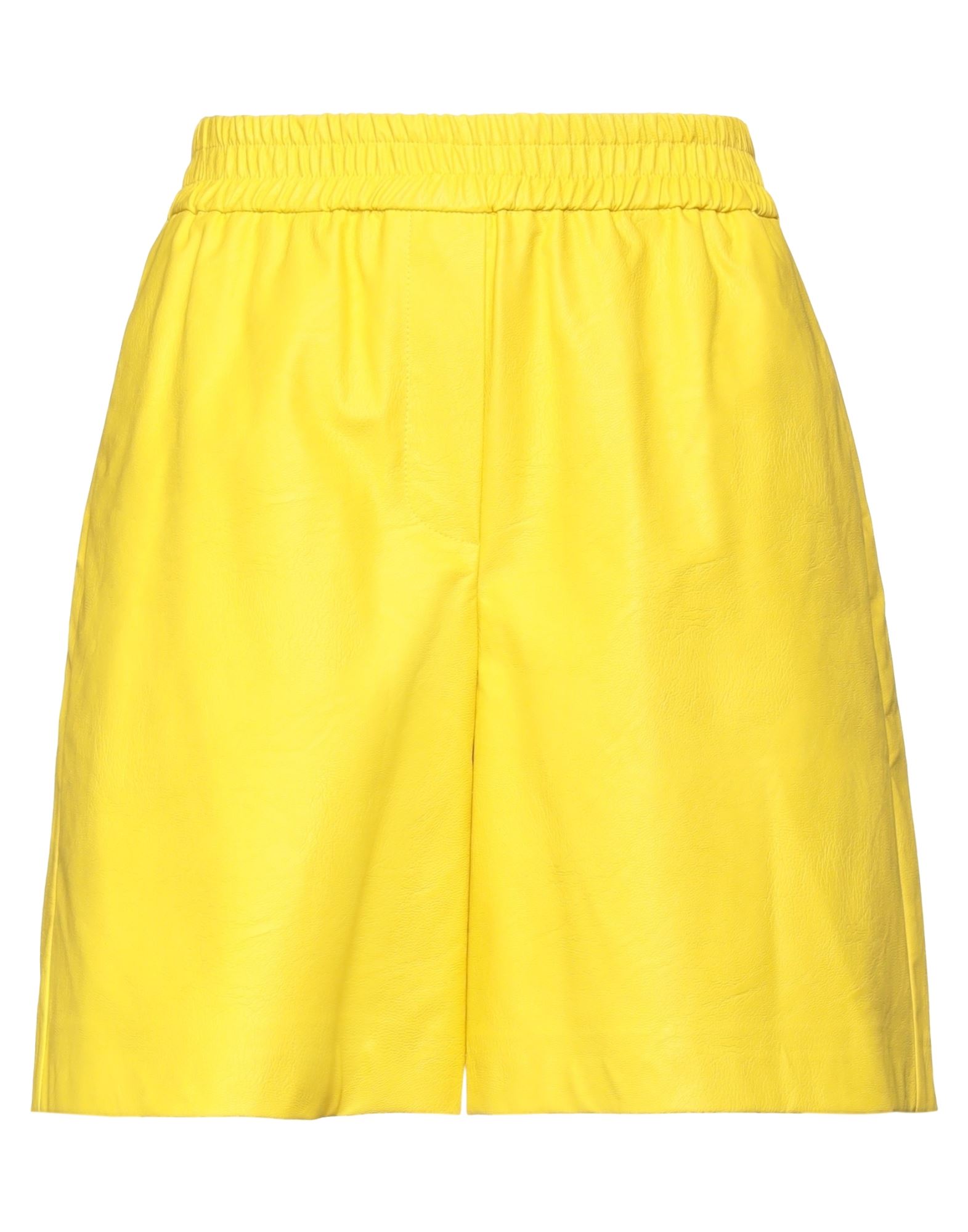 Nude Woman Shorts & Bermuda Shorts Yellow Size 6 Polyurethane, Polyester