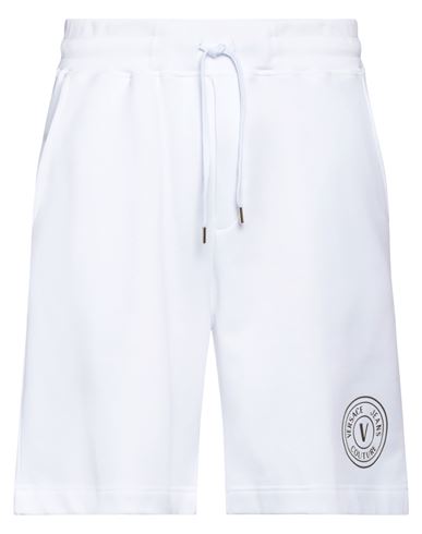 Shop Versace Jeans Couture Man Shorts & Bermuda Shorts White Size L Cotton, Elastane