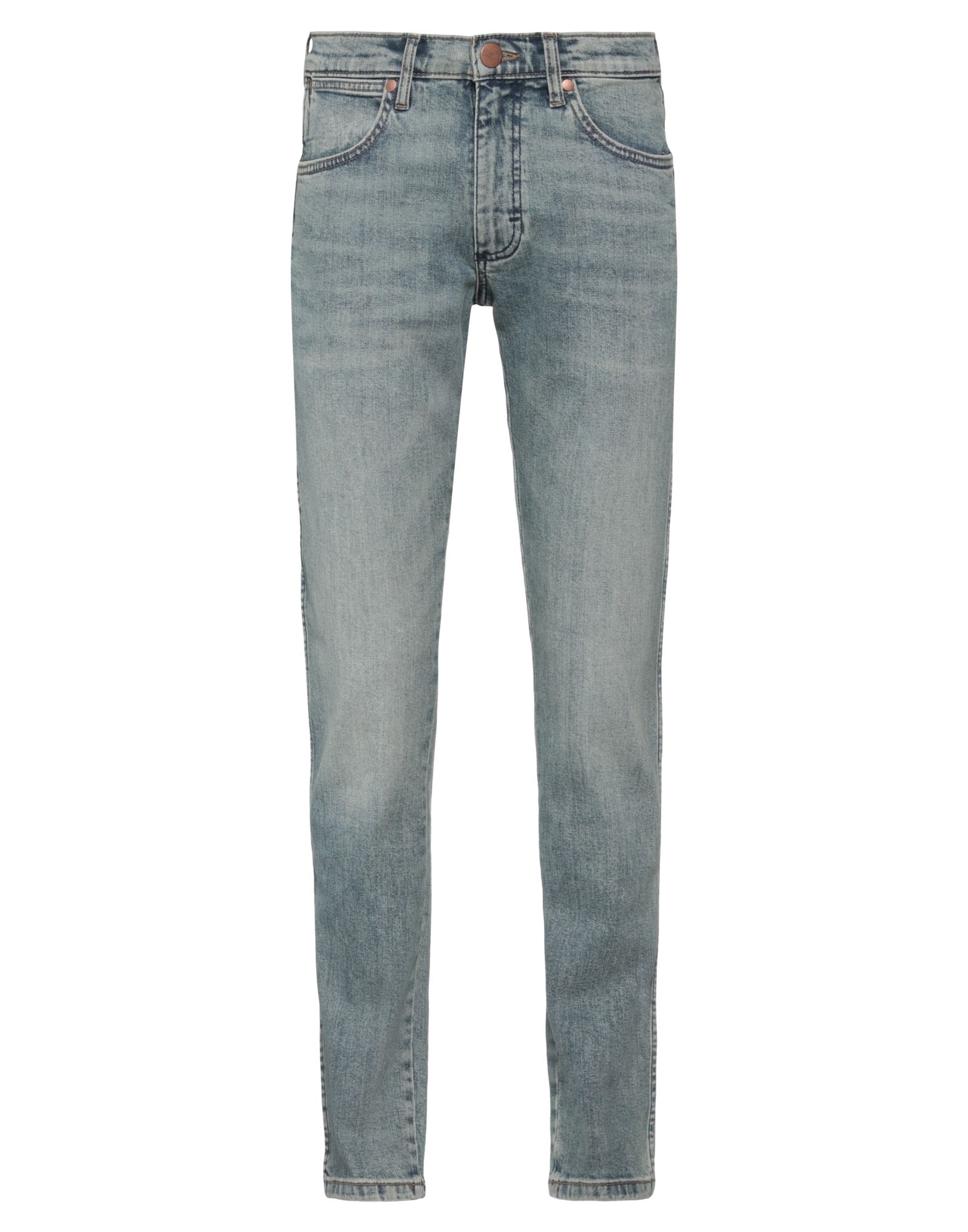 Shop Wrangler Man Jeans Blue Size 27w-32l Cotton, Elastane