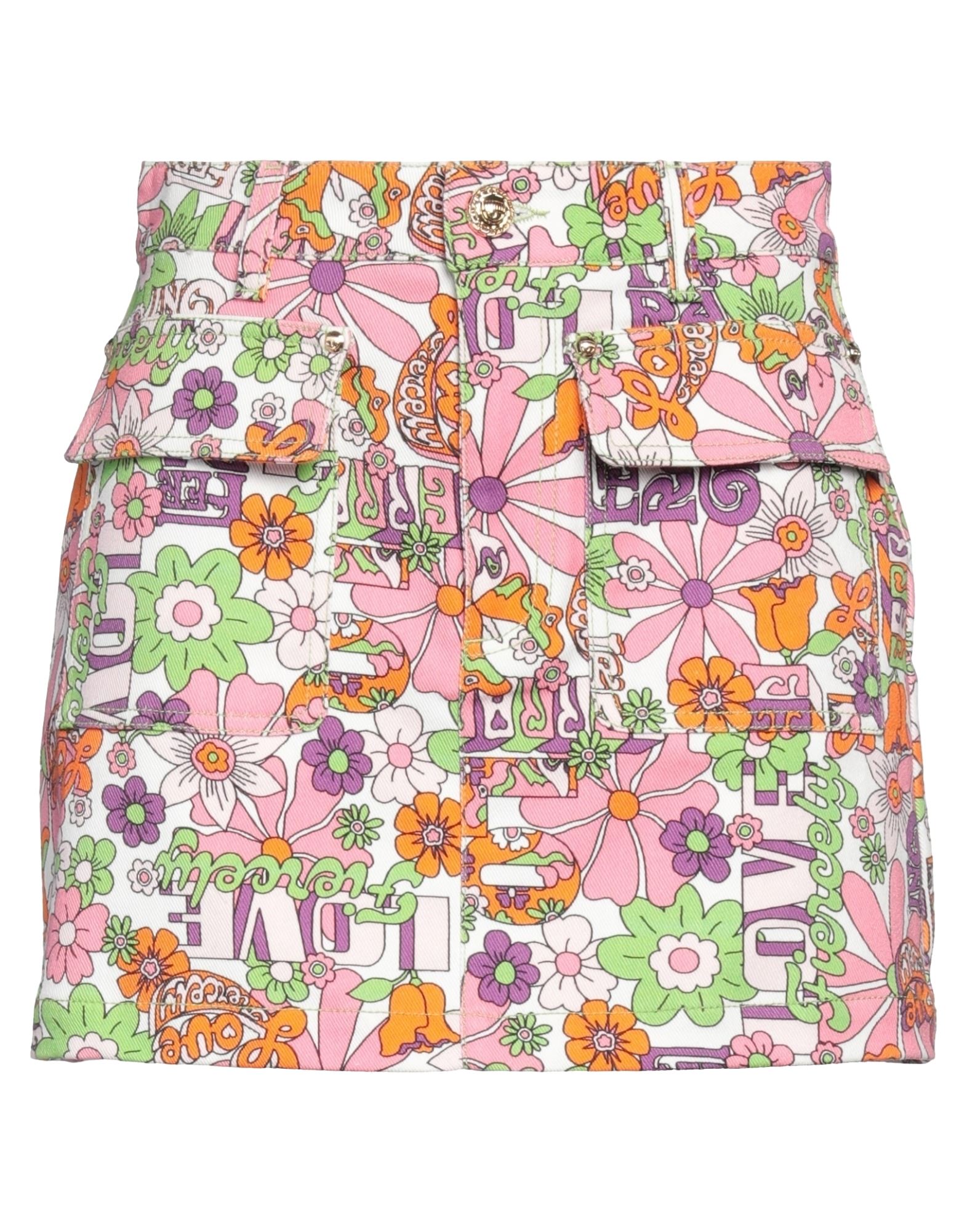 Shop Chiara Ferragni Woman Mini Skirt Pink Size 8 Cotton, Elastane