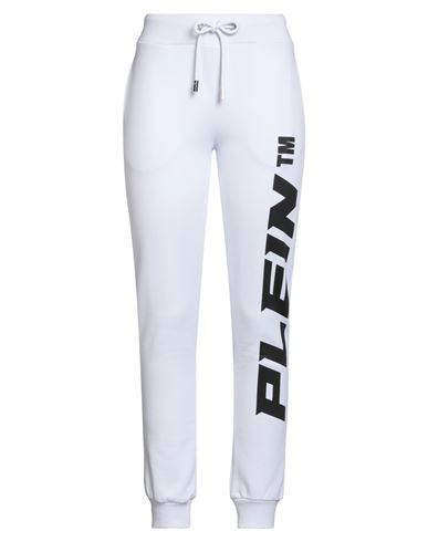 Philipp Plein Woman Pants White Size L Polyester, Cotton In White