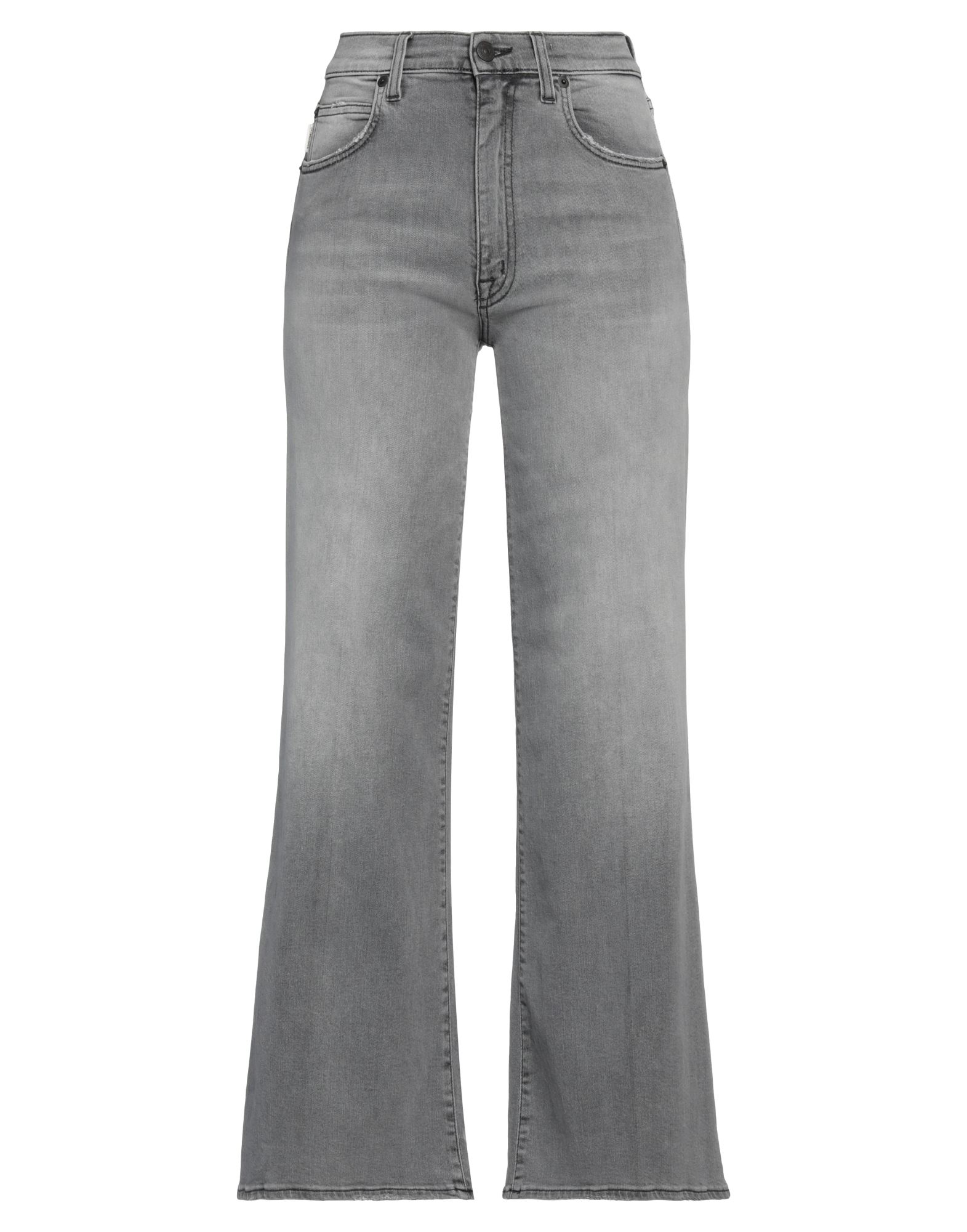 People (+)  Woman Jeans Grey Size 27 Cotton, Elastane