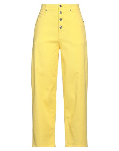 Department 5 Woman Jeans Yellow Size 27 Cotton, Elastane