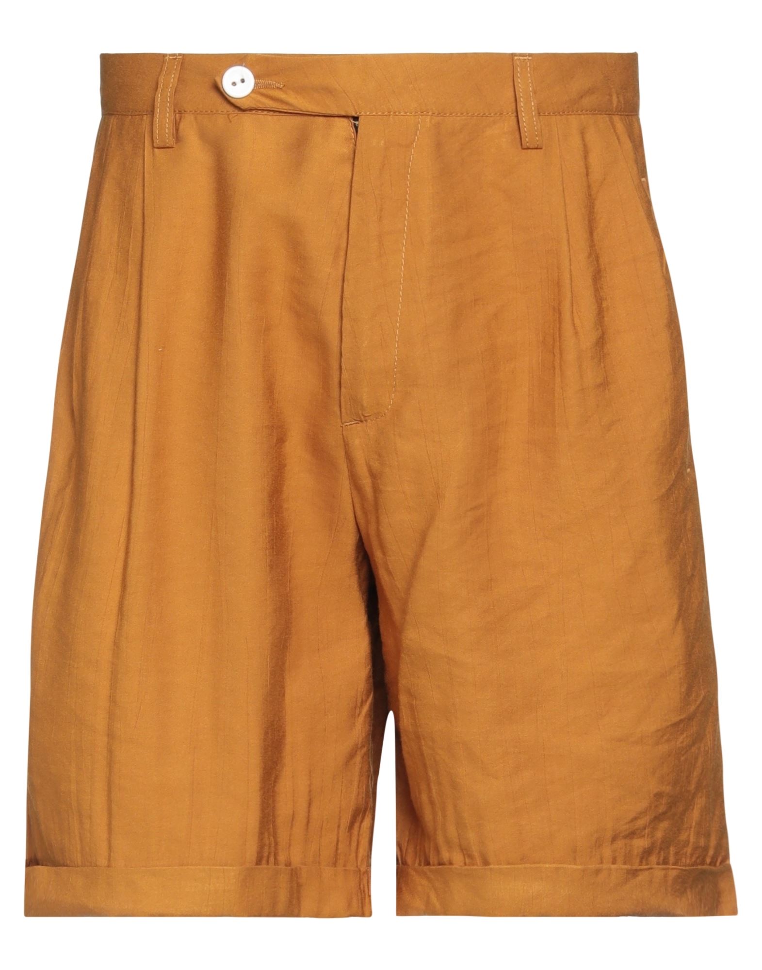Choice Man Shorts & Bermuda Shorts Ocher Size 30 Viscose, Polyester In Yellow