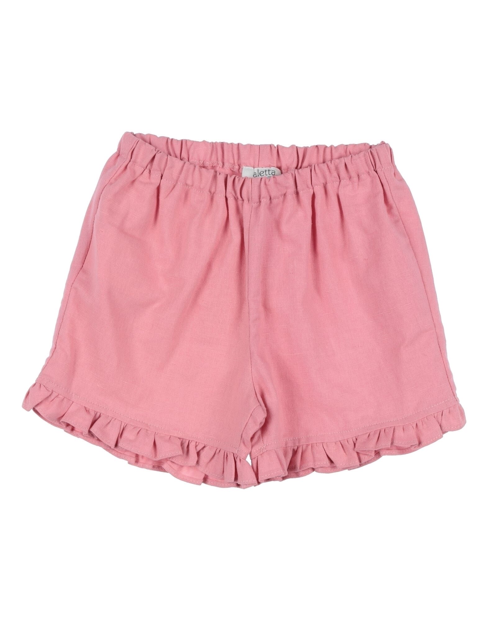 Aletta Kids'  Newborn Girl Shorts & Bermuda Shorts Pastel Pink Size 3 Rayon, Linen
