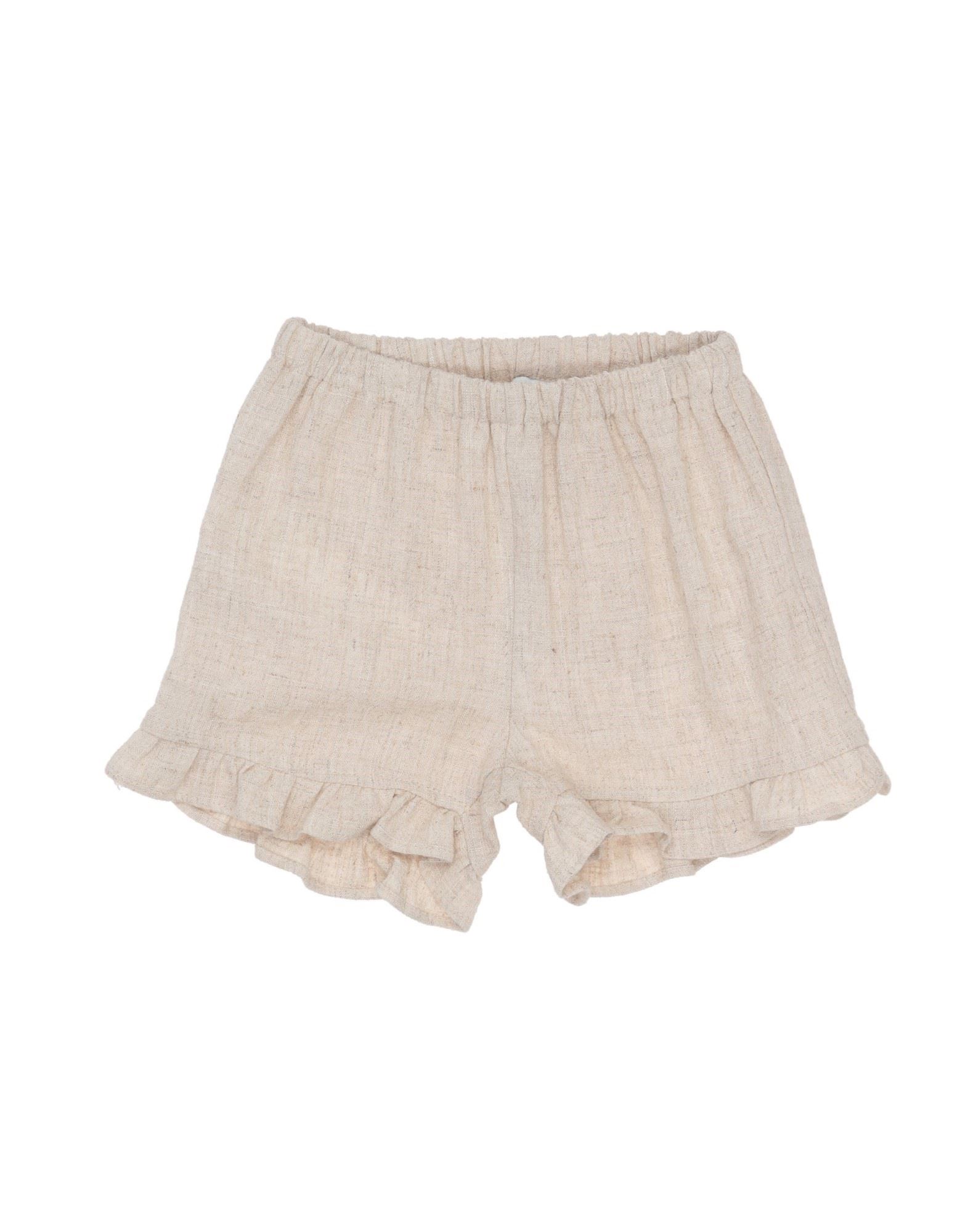 Aletta Kids'  Newborn Girl Shorts & Bermuda Shorts Beige Size 3 Rayon, Linen