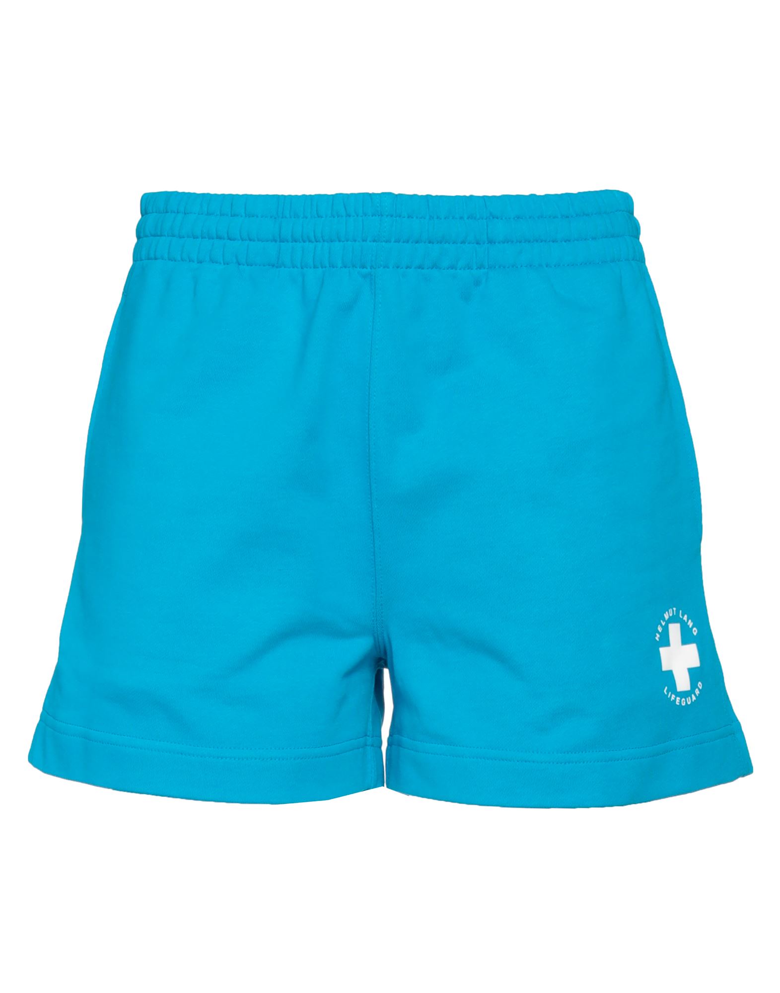 Helmut Lang Woman Shorts & Bermuda Shorts Azure Size S Cotton In Blue