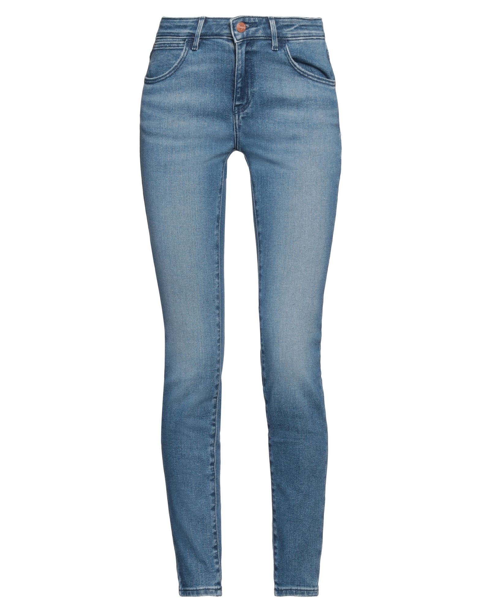 Shop Wrangler Woman Jeans Blue Size 26w-32l Cotton, Polyester, Elastane