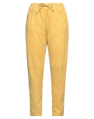 Oakwood Woman Pants Ocher Size M Goat Skin In Yellow