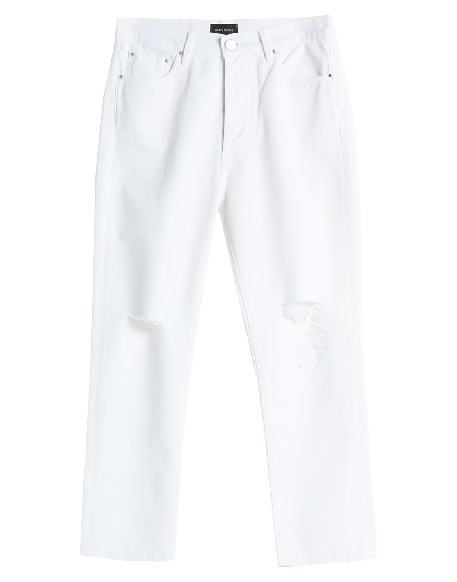 Shop Gem's Gems Woman Jeans White Size 28 Cotton