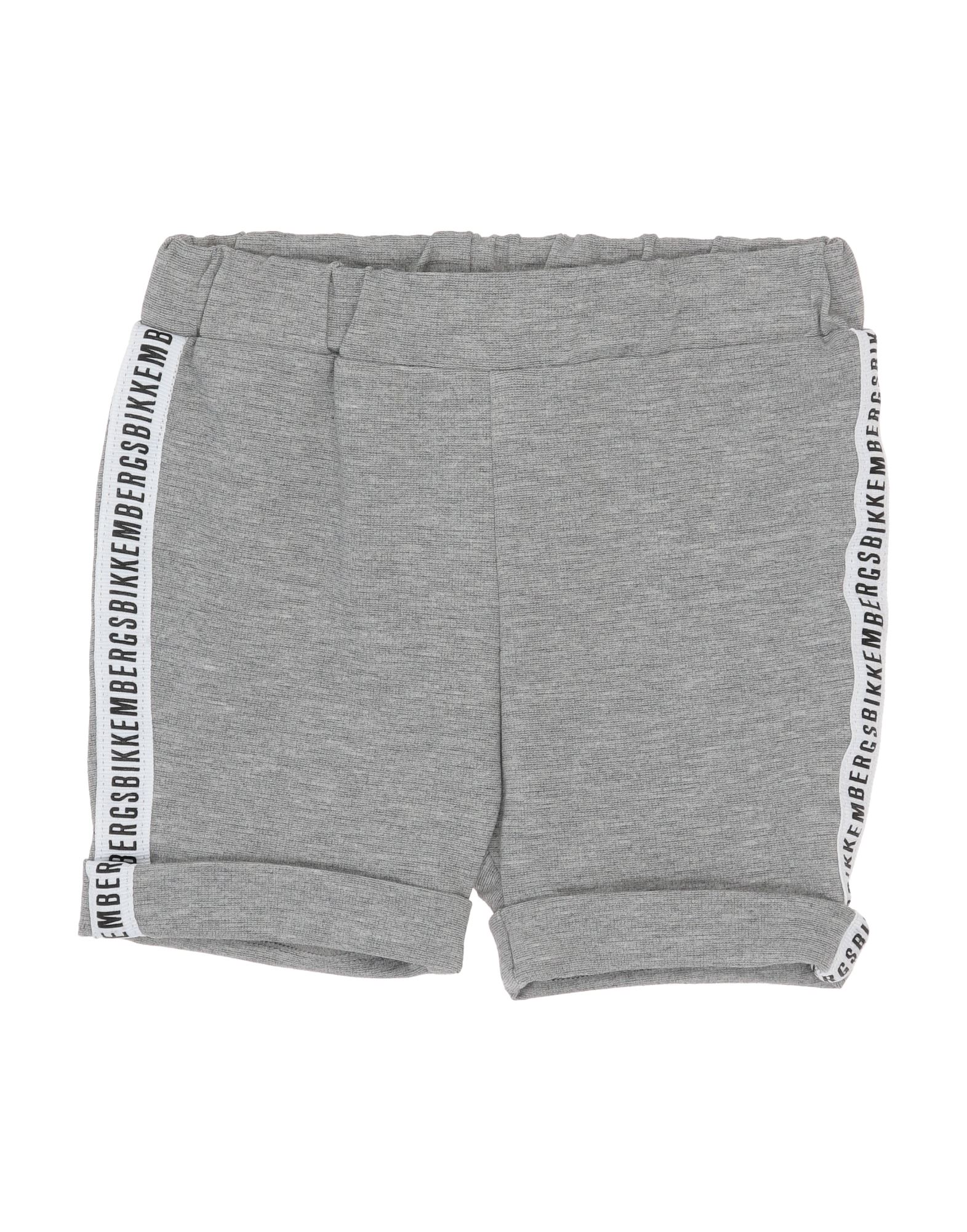 Bikkembergs Kids'  Newborn Boy Shorts & Bermuda Shorts Grey Size 0 Viscose, Nylon, Elastane