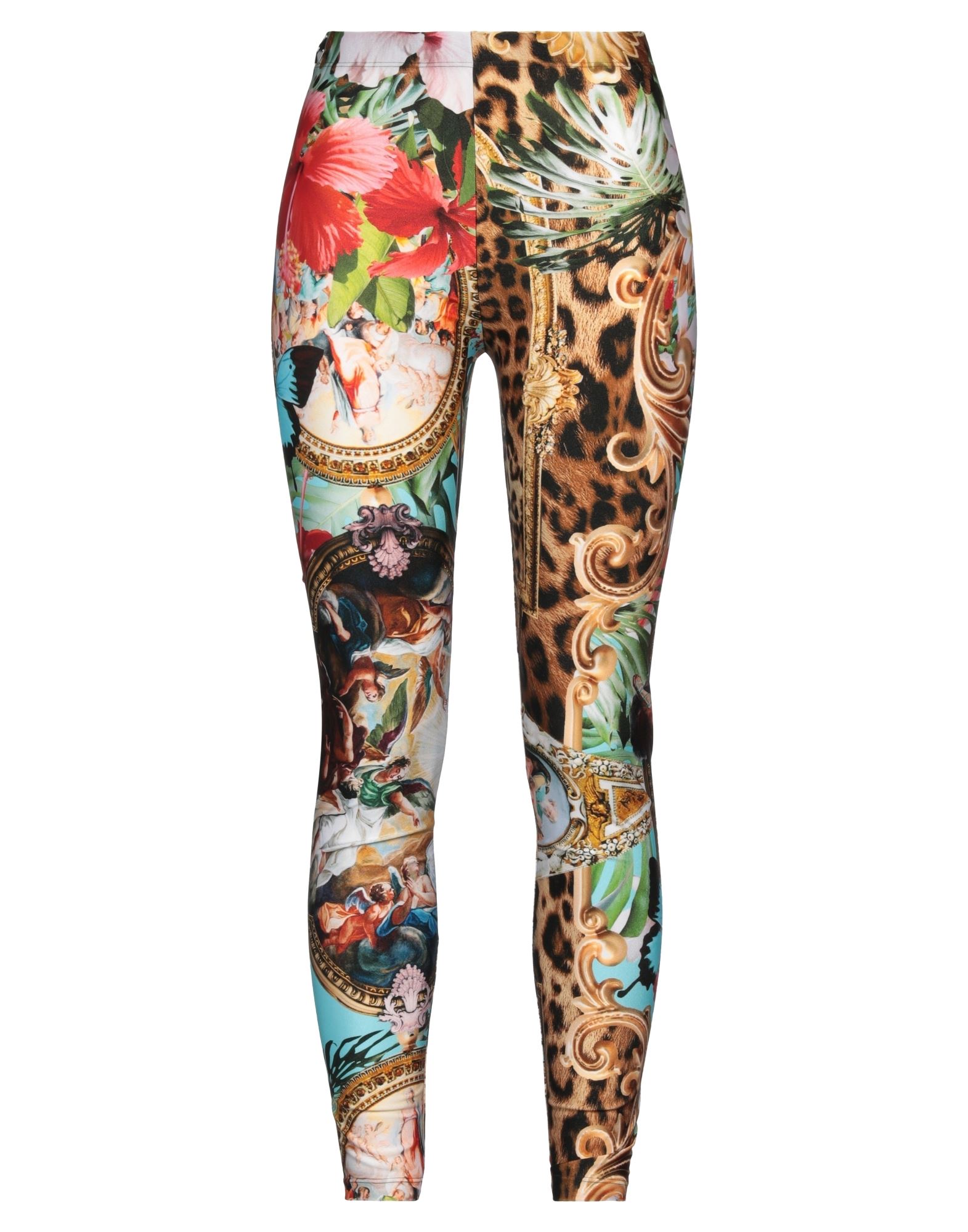 PHILIPP PLEIN PHILIPP PLEIN WOMAN LEGGINGS CAMEL SIZE S POLYAMIDE, ELASTANE
