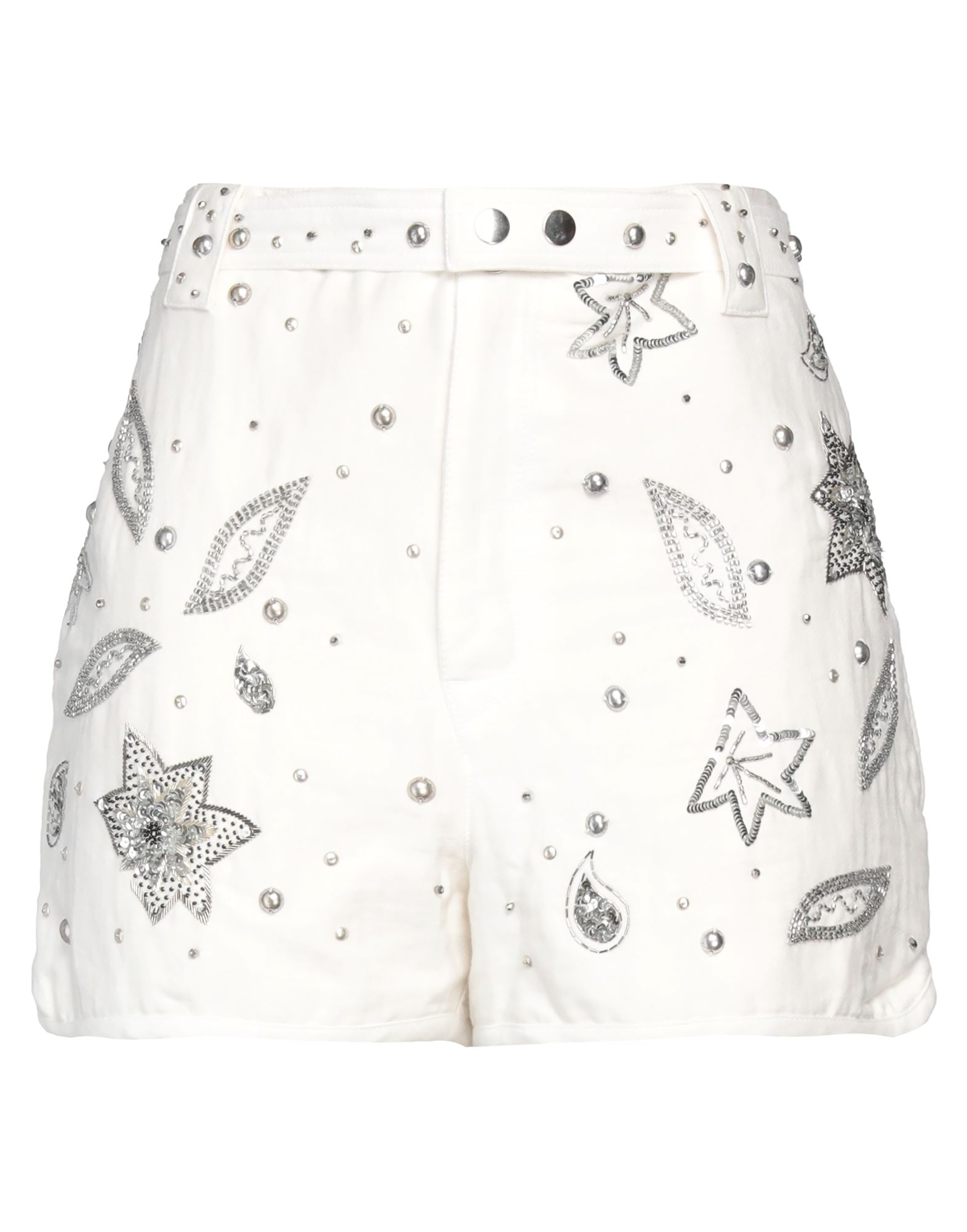 Isabel Marant Woman Shorts & Bermuda Shorts White Size 6 Cotton, Linen