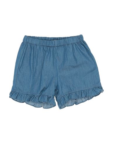 Aletta Babies'  Newborn Girl Shorts & Bermuda Shorts Blue Size 3 Cotton, Elastane