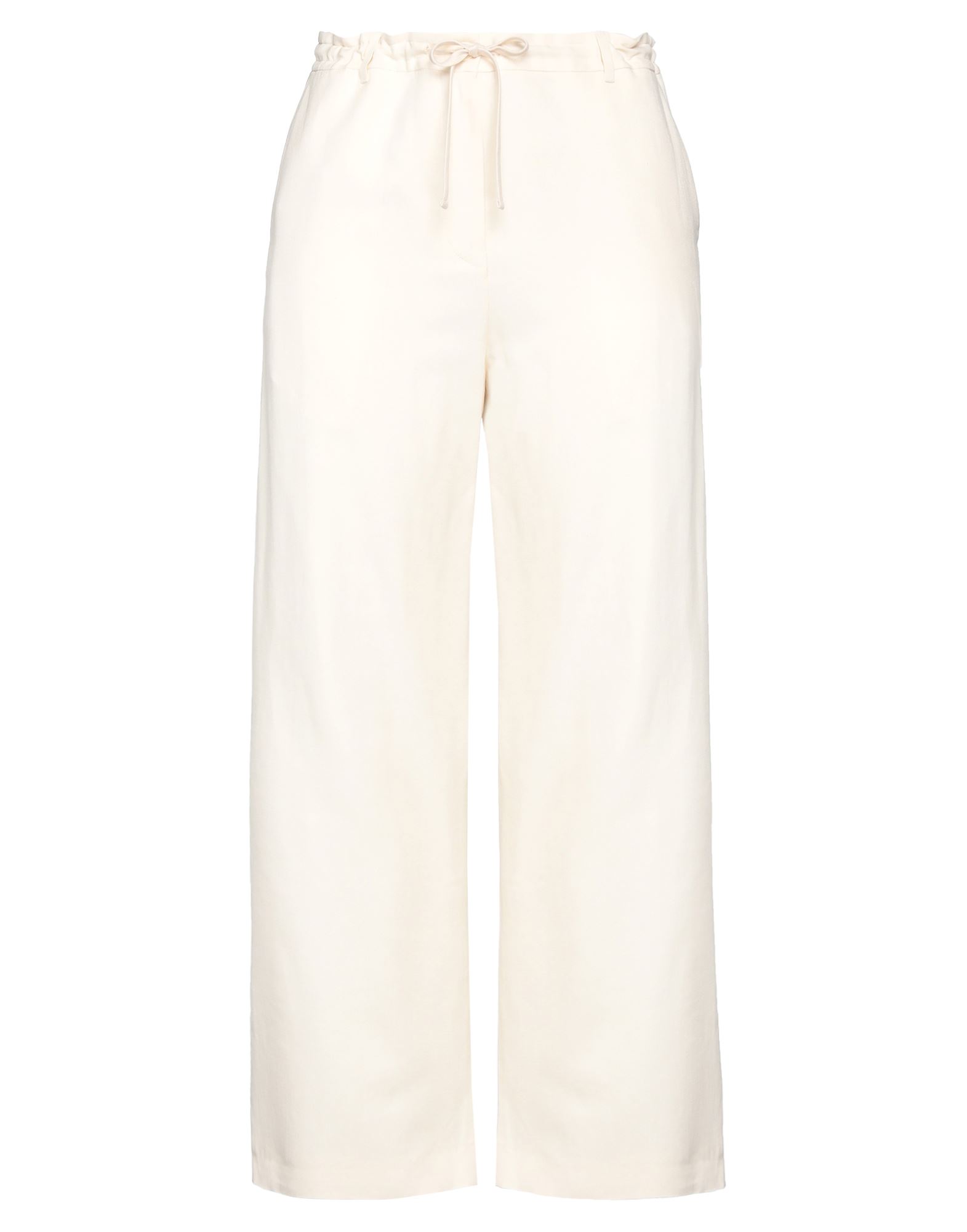 Shop The Row Woman Pants Ivory Size 10 Silk, Linen In White