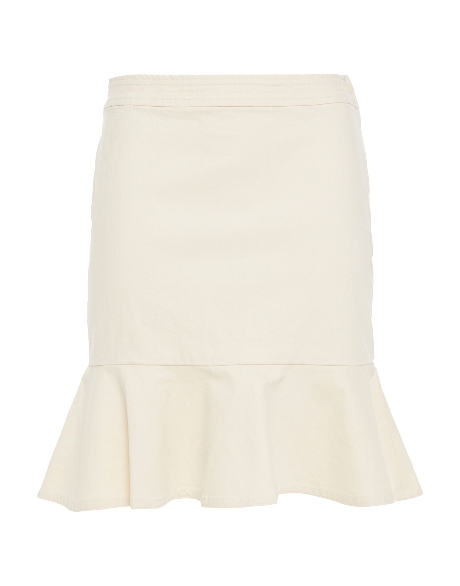 Shop Vanessa Bruno Woman Mini Skirt Ivory Size 8 Cotton, Elastane In White