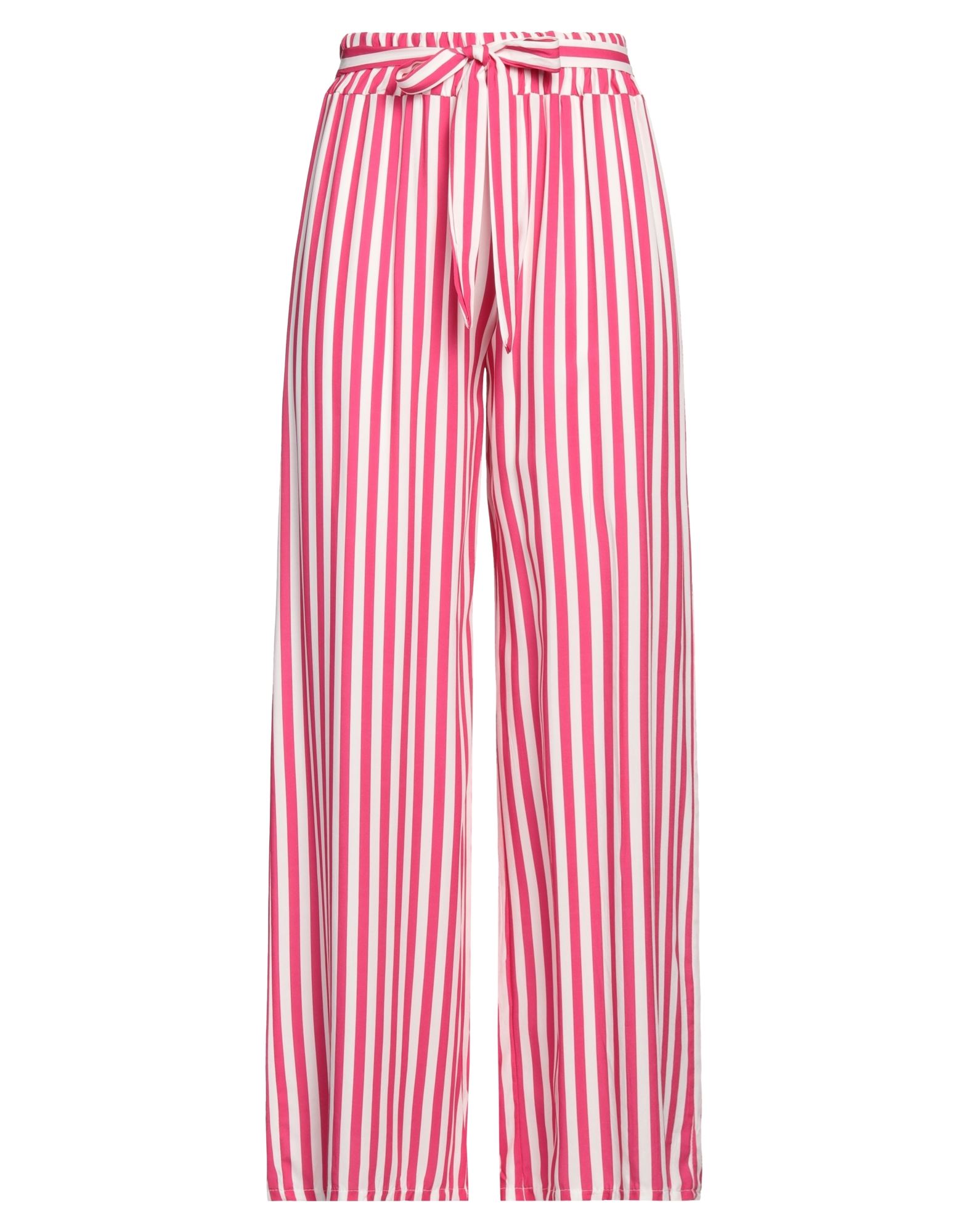 Shop Boutique De La Femme Woman Pants Fuchsia Size 6 Viscose In Pink