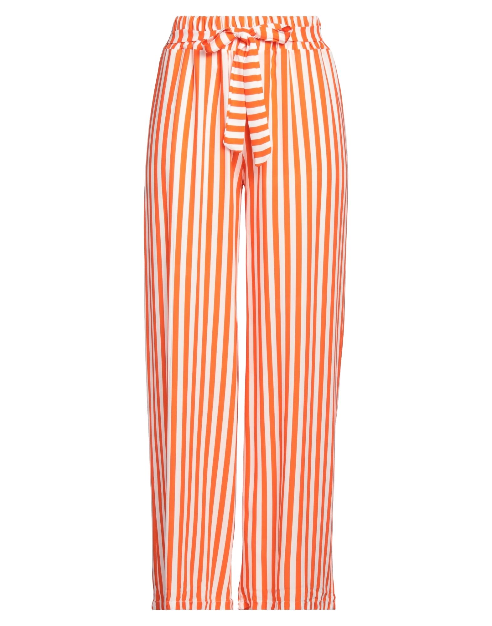 Shop Boutique De La Femme Woman Pants Orange Size S Viscose