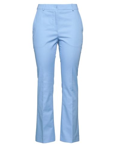 Shop Boutique Moschino Woman Pants Azure Size 8 Cotton, Elastane In Blue