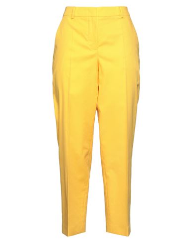 Shop Boutique Moschino Woman Pants Yellow Size 8 Cotton, Elastane