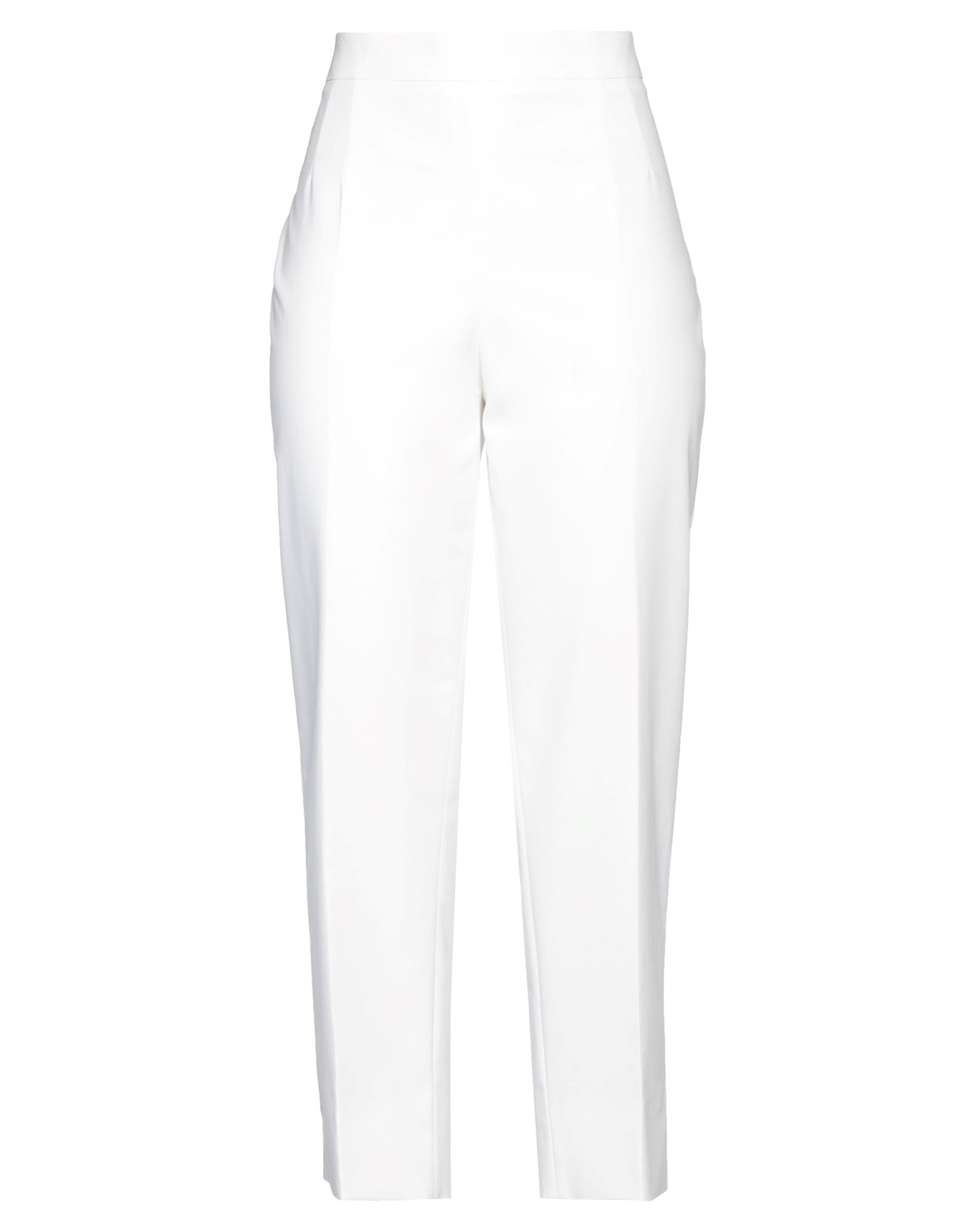 Shop Boutique Moschino Woman Pants White Size 8 Cotton, Elastane