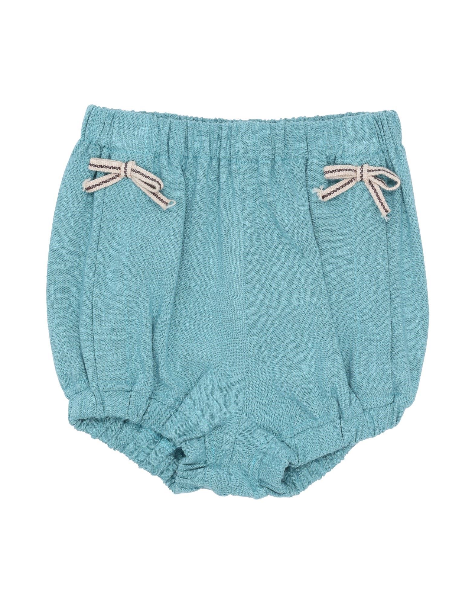 Aletta Kids'  Newborn Girl Shorts & Bermuda Shorts Emerald Green Size 3 Linen, Cotton