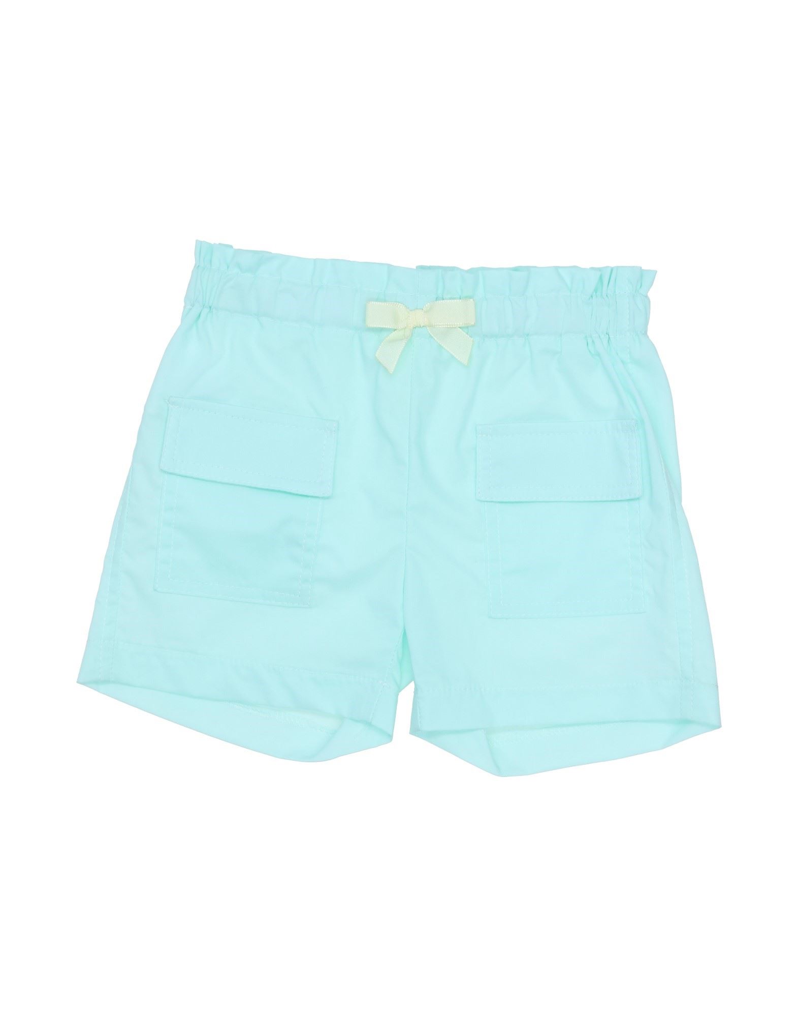 Aletta Kids'  Newborn Girl Shorts & Bermuda Shorts Turquoise Size 3 Cotton In Blue