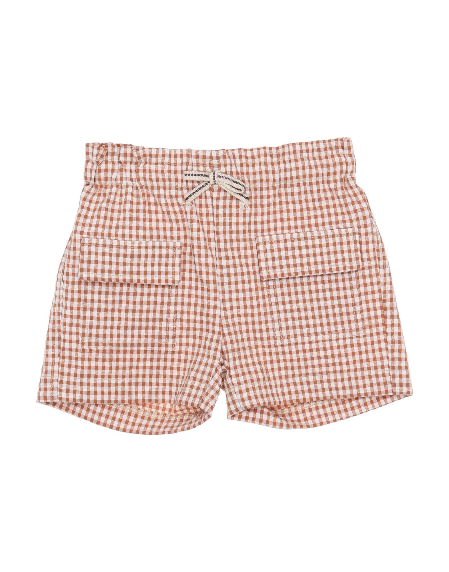 Aletta Kids'  Newborn Girl Shorts & Bermuda Shorts Camel Size 3 Cotton, Polyester In Beige