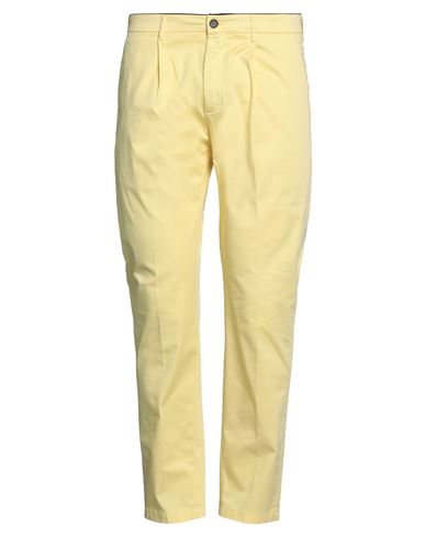 Department 5 Man Pants Light Yellow Size 33 Cotton, Lycra, Metallic Fiber