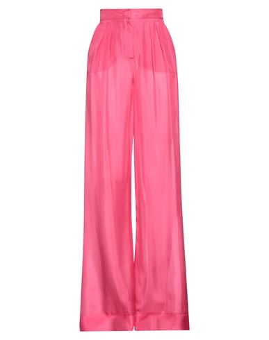 Shop Alberta Ferretti Woman Pants Fuchsia Size 8 Silk In Pink