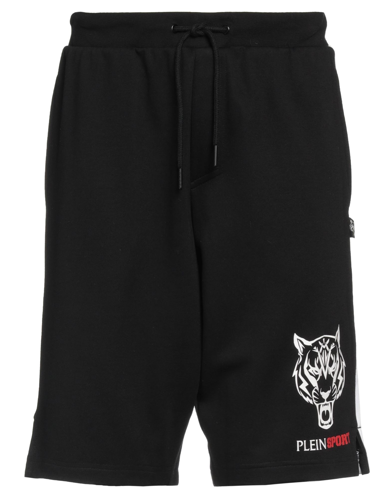 Plein Sport Man Shorts & Bermuda Shorts Steel Grey Size L Cotton, Polyester