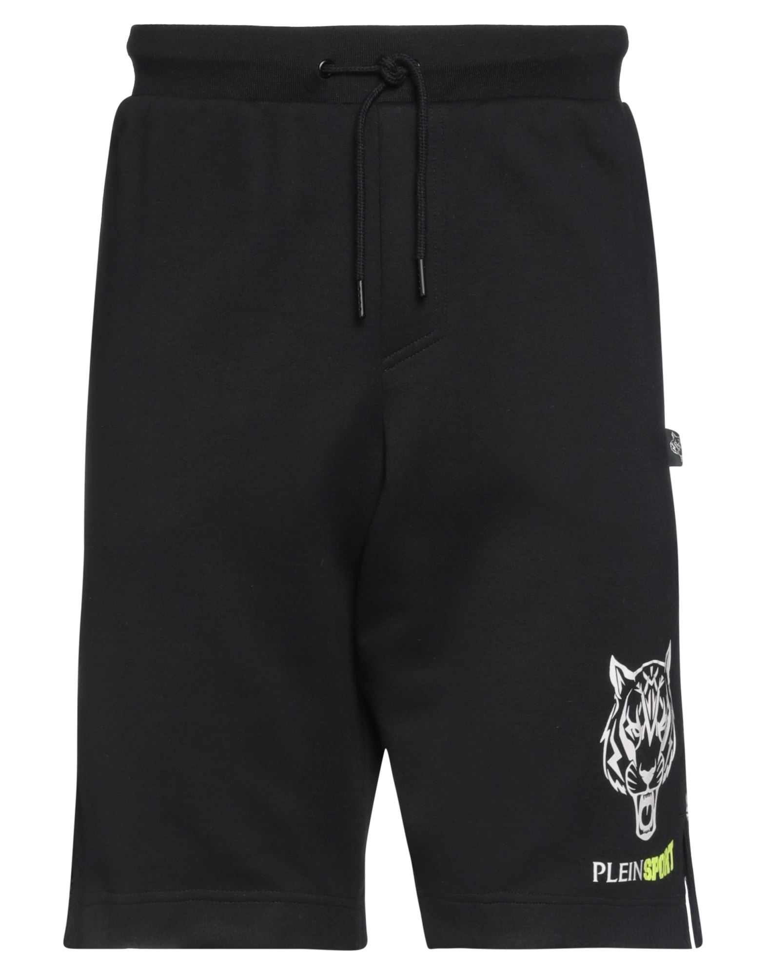 Plein Sport Man Shorts & Bermuda Shorts Black Size Xl Cotton, Polyester
