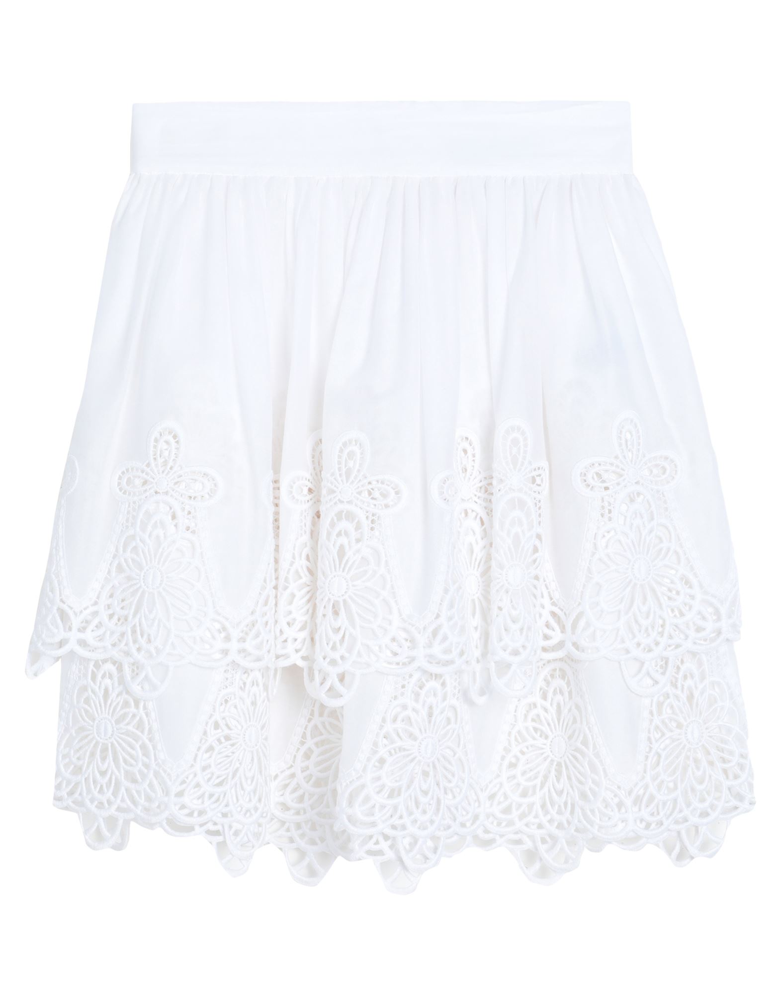 Dolce & Gabbana Woman Mini Skirt White Size 10 Cotton, Polyester