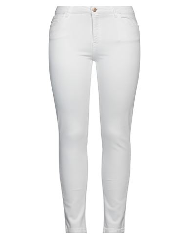 !m?erfect Woman Jeans Ivory Size 32 Cotton, Elastane In White
