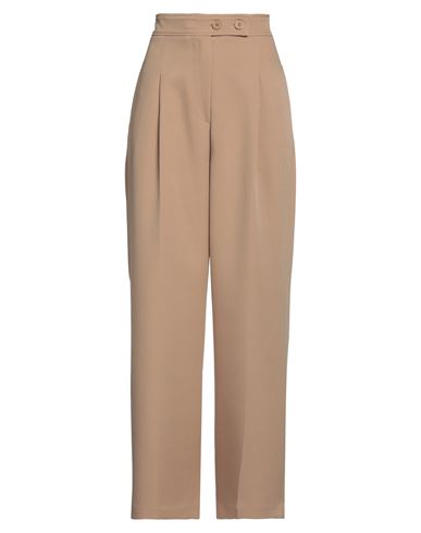 Vicolo Woman Pants Sand Size Xs Polyester, Elastane, Acetate, Viscose In Beige