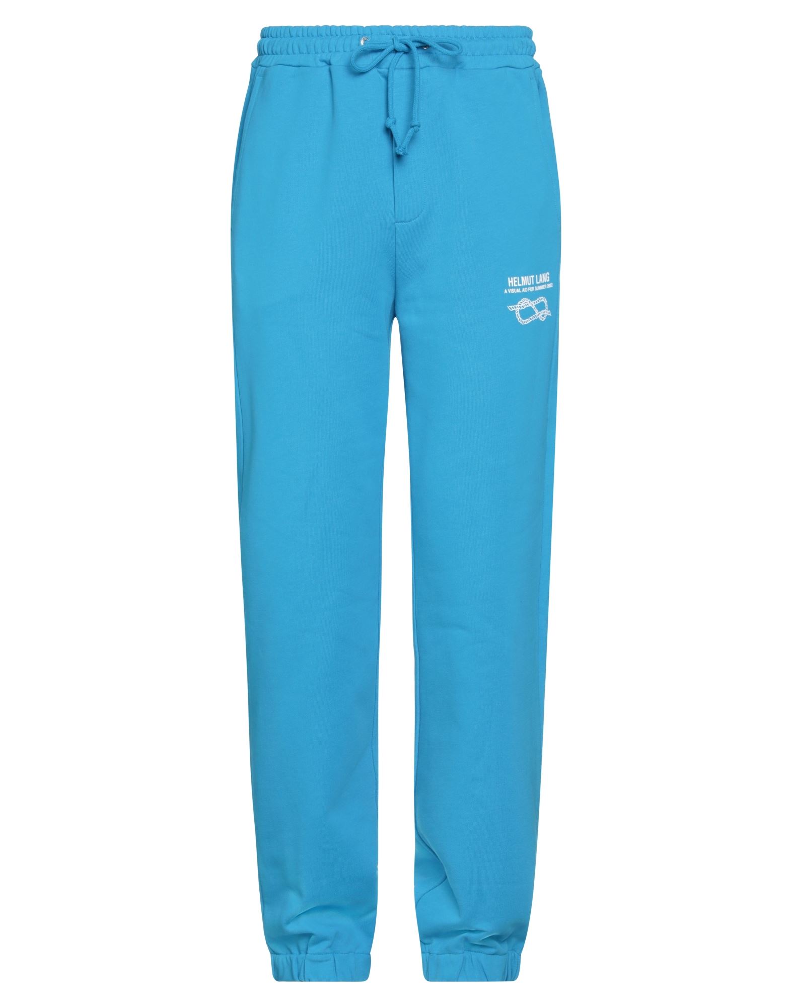 Shop Helmut Lang Man Pants Azure Size Xs Cotton In Blue